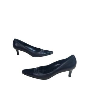 Vintage Salvatore Ferragamo patent leather  short heel